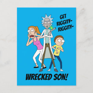 RICK UND MORTY™   Rick, Morty und Summer Einladungspostkarte