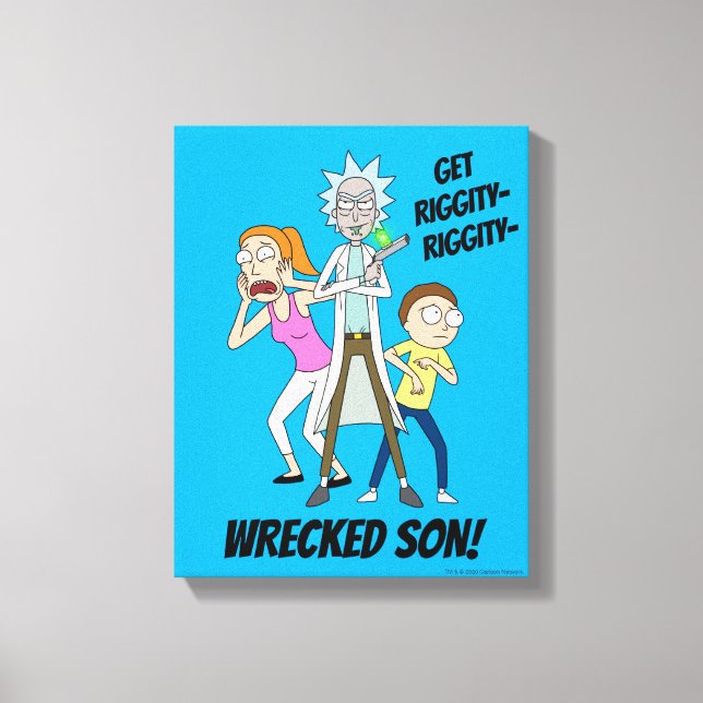 RICK UND MORTY™ | Rick, Morty und Summer Leinwanddruck (Vorderseite)