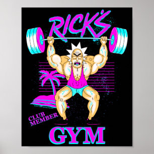 Rick und Morty Ricks Fitnessstudio-Mitglied Poster