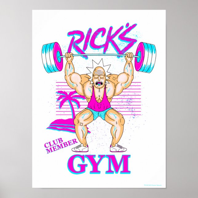 RICK UND MORTY™ | Rick's Gym Club Mitglied Poster (Vorne)