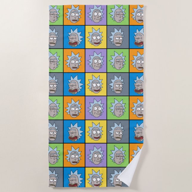 RICK UND MORTY™ | Rick's Moods Strandtuch (Vorderseite)