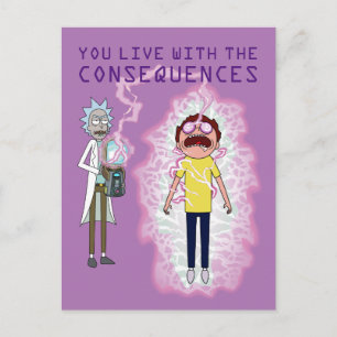 RICK UND MORTY™   Sie leben mit den Folgen Einladungspostkarte