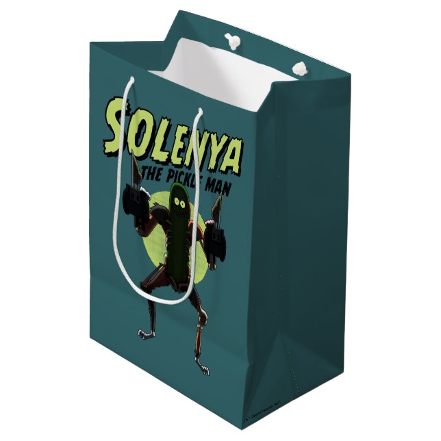 RICK UND MORTY™ | Solenya - Der Pickle Man Mittlere Geschenktüte (Vorderseite Schrägansicht)