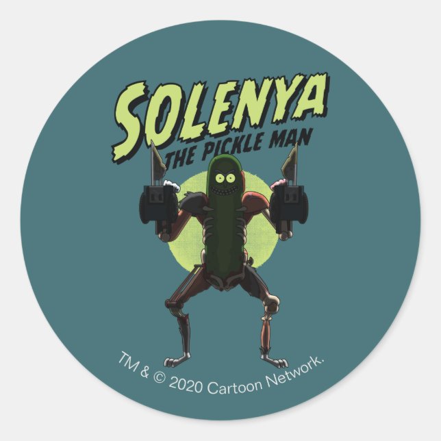 RICK UND MORTY™ | Solenya - Der Pickle Man Runder Aufkleber (Vorderseite)