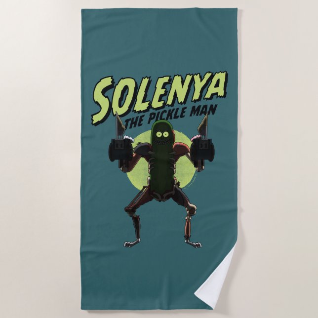 RICK UND MORTY™ | Solenya - Der Pickle Man Strandtuch (Vorderseite)