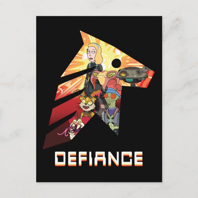 RICK UND MORTY™ | Space Beth Defiance Crew Einladungspostkarte (Vorderseite)
