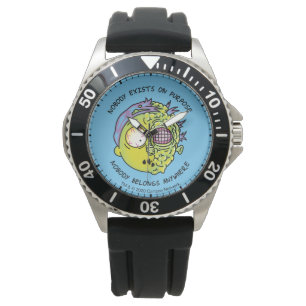 RICK UND MORTY™   Stilisiertes Morty Fly Zitat Armbanduhr