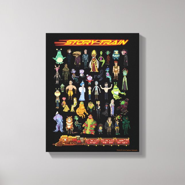 RICK UND MORTY™ | Story Train Leinwanddruck (Vorderseite)
