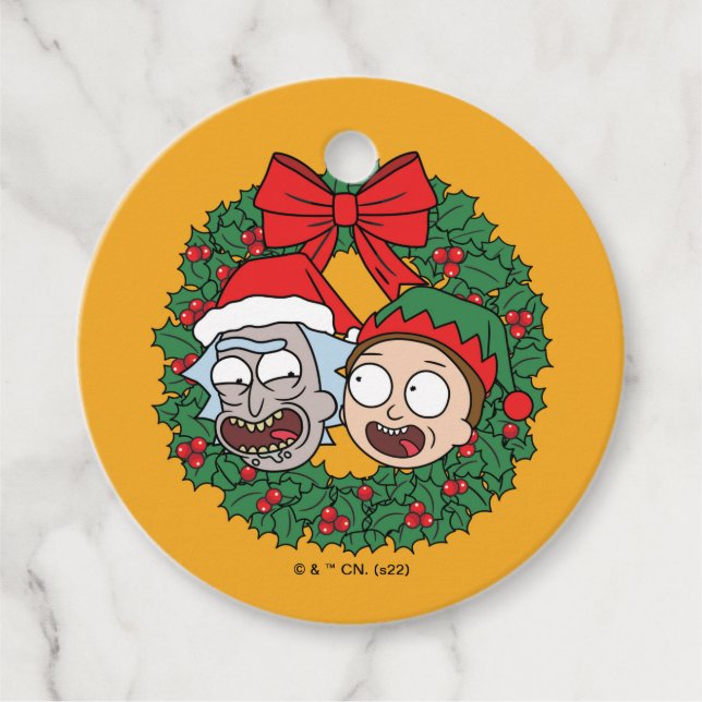 Rick und Morty | Urlaubsmuster Geschenkanhänger (Vorderseite)