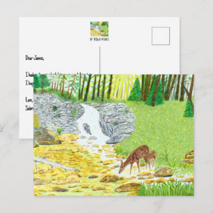 Rick und Reh Postkarte