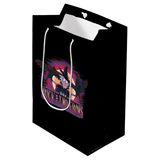 Rick und zwei Krähen Mittlere Geschenktüte (Vorderseite Schrägansicht)