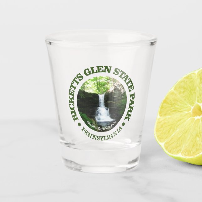 Ricketts Glen Schnapsglas (Vorderseite)