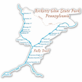 Ricketts Glen SP - Falls Trail (groß) Aufkleber