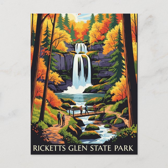 Ricketts Glen Staat Park Postkarte (Vorderseite)