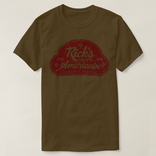 Ricks Cafe Americain T-Shirt (Design vorne)