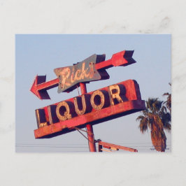 Ricks Liquor Vintages Zeichen Postkarte