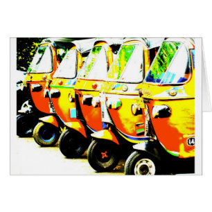 Rickshaw-Gruß-/Anmerkungs-Karte