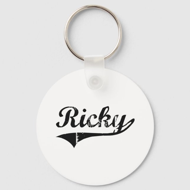 Ricky Classic Style Name Schlüsselanhänger (Vorderseite)