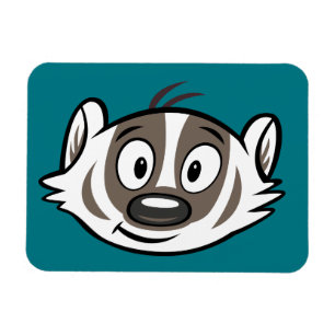 Ricky Raccoon   Boomer Badger Face Magnet