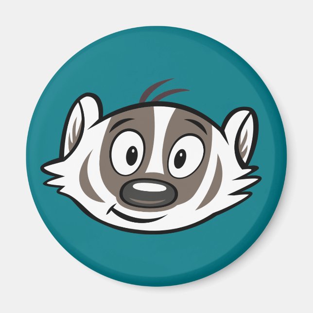 Ricky Raccoon | Boomer Badger Face Magnet (Vorne)