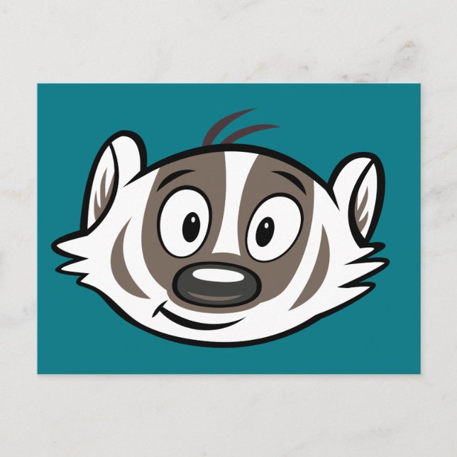 Ricky Raccoon | Boomer Badger Face Postkarte (Vorderseite)