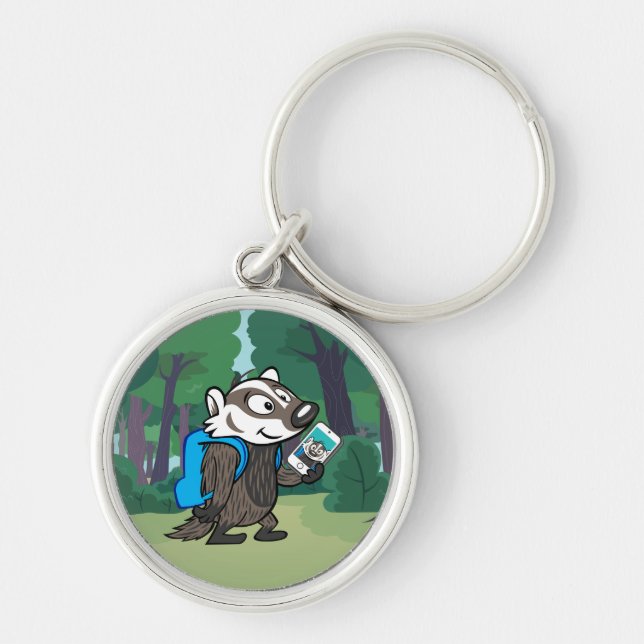 Ricky Raccoon| Boomer Badger Selfie Schlüsselanhänger (Vorne)