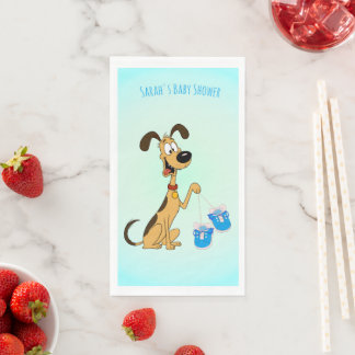 Rico der Hund Baby Boy Shower Gasttücher Serviette