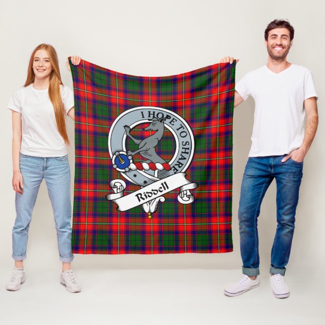 Riddell Clan Abzeichen Tartan Kariert Fleecedecke (Beispiel)