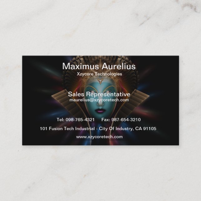 Riddian Queen Fraktal Art Business Card Visitenkarte (Vorderseite)