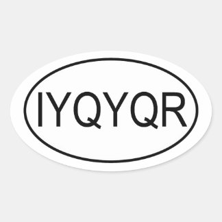 Riddle IYQYQR Euro-Aufkleber Ovaler Aufkleber