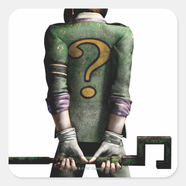 Riddler 2 quadratischer aufkleber (Vorderseite)