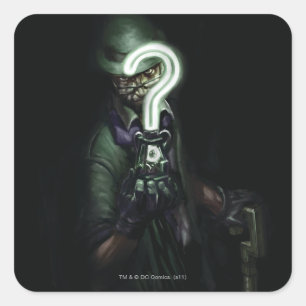 Riddler Illustration Quadratischer Aufkleber