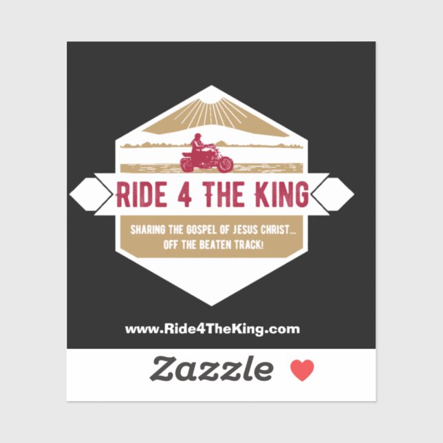 Ride 4 Der King Christliche Motorradaufkleber Aufkleber (Blatt)