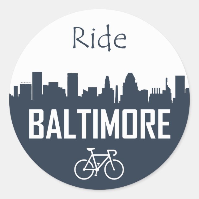Ride Baltimore Runder Aufkleber (Vorderseite)
