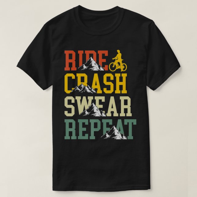 Ride Crash Sweat Répéter Funny Vélo (Design devant)