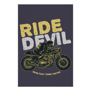 🔥 Ride Devil: Bewege dich schnell, denke noch sch Fotodruck