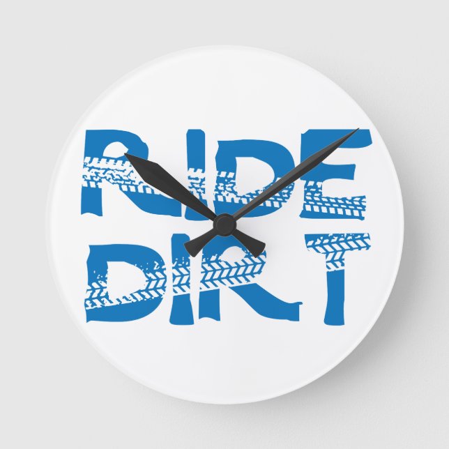 Ride Dirt Runde Wanduhr (Vorderseite)