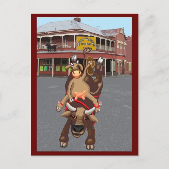 Ride em cowgirl postkarte (Vorderseite)