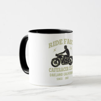 Ride Fast Cafe Racer Club Custom Tasse