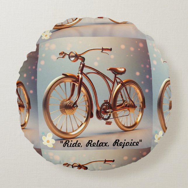 "Ride Fresh" Rundes Kissen (Vorderseite)