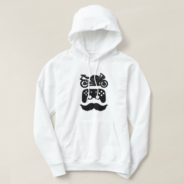 Ride.Game.Vater Schwarze Grafik mit Text (B) Hoodie (Design vorne)