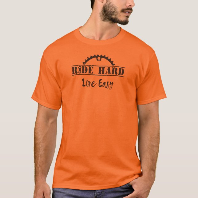 Ride Hard Live Easy Cycling T-Shirt (Vorderseite)