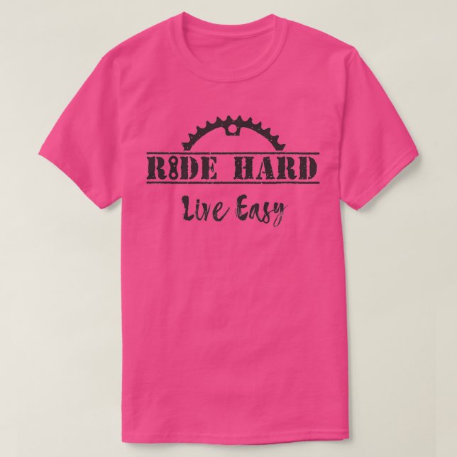 Ride Hard Live Easy Cycling T-Shirt (Design vorne)