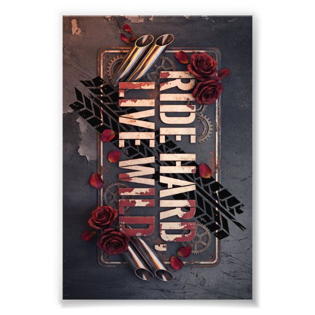 ride hard live wild fotodruck (Vorne)