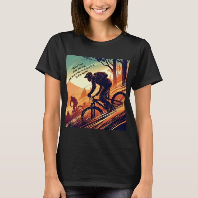 Ride Hard Ride Starker Verlass-Wettbewerb in Dust T-Shirt (Vorderseite)