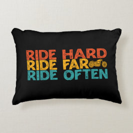 Ride-harte Fahrt Far Ride Oft Motorradfahrer Dekokissen