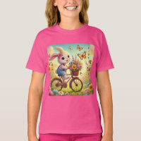 Ride Into Joy - Bunny Bicycle T-Shirt