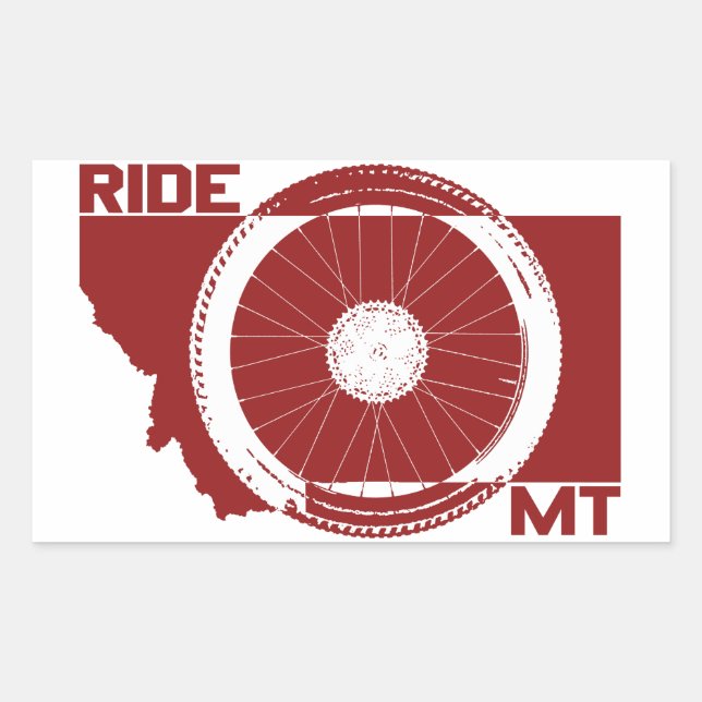 Ride Montana Rechteckiger Aufkleber (Vorderseite)