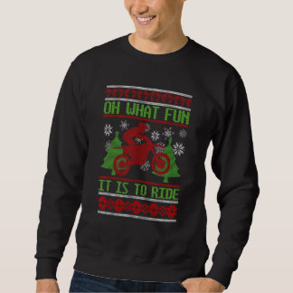 Ride Motocross Ugly Christmas Sweater Mx Dirt Bike Sweatshirt