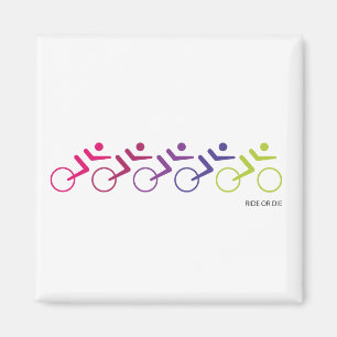 RIDE ODER DIE für Fahrradgruppen Magnet
